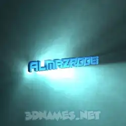 almazrooei in Light Shine style - 3D name wallpaper