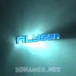 alyssa in Light Shine style - 3D name wallpaper