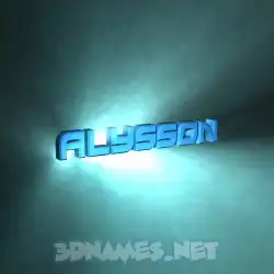 alysson in Light Shine style - 3D name wallpaper