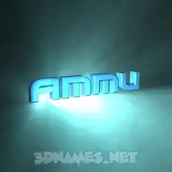 ammu in Light Shine style - 3D name wallpaper