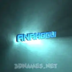 anahogui in Light Shine style - 3D name wallpaper