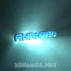 anantha in Light Shine style - 3D name wallpaper