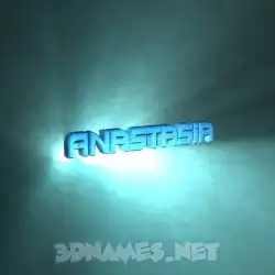 anastasia in Light Shine style - 3D name wallpaper
