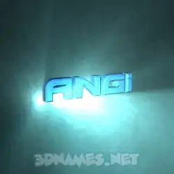 angi in Light Shine style - 3D name wallpaper