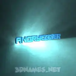 angrycoder in Light Shine style - 3D name wallpaper