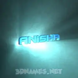 anisha in Light Shine style - 3D name wallpaper