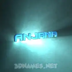 anjana in Light Shine style - 3D name wallpaper
