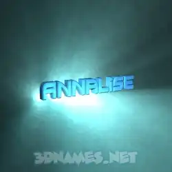 annalise in Light Shine style - 3D name wallpaper