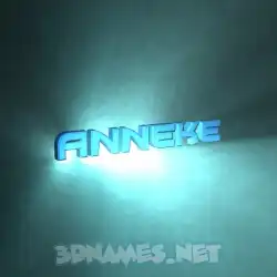 anneke in Light Shine style - 3D name wallpaper