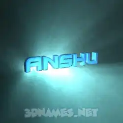anshu in Light Shine style - 3D name wallpaper