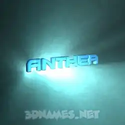 anthea in Light Shine style - 3D name wallpaper