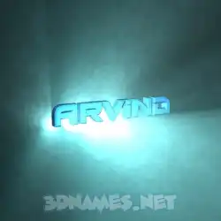 arvind in Light Shine style - 3D name wallpaper