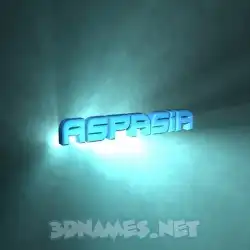 aspasia in Light Shine style - 3D name wallpaper