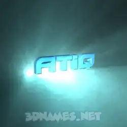 atiq in Light Shine style - 3D name wallpaper