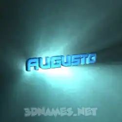 augusto in Light Shine style - 3D name wallpaper