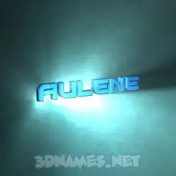 aulene in Light Shine style - 3D name wallpaper