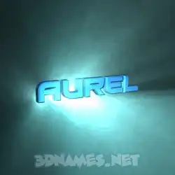 aurel in Light Shine style - 3D name wallpaper