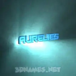 aurelies in Light Shine style - 3D name wallpaper