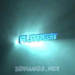 autoedit in Light Shine style - 3D name wallpaper