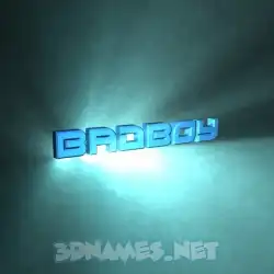badboy in Light Shine style - 3D name wallpaper