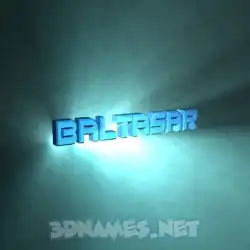 baltasar in Light Shine style - 3D name wallpaper