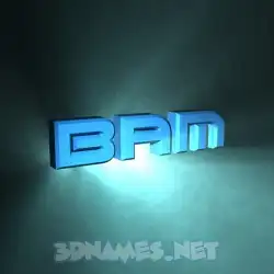 bam in Light Shine style - 3D name wallpaper