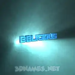 bblicious in Light Shine style - 3D name wallpaper