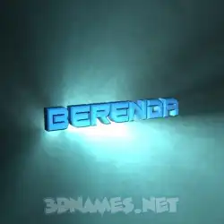 berenda in Light Shine style - 3D name wallpaper