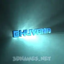 bhuvana in Light Shine style - 3D name wallpaper