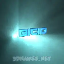 bicio in Light Shine style - 3D name wallpaper