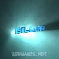 billys in Light Shine style - 3D name wallpaper