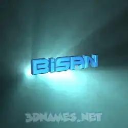 bisan in Light Shine style - 3D name wallpaper