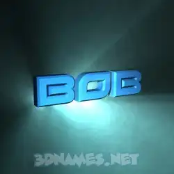 bob in Light Shine style - 3D name wallpaper