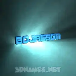 bojassom in Light Shine style - 3D name wallpaper