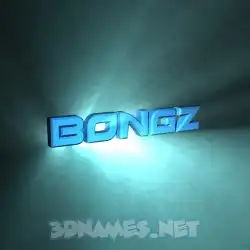 bongz in Light Shine style - 3D name wallpaper