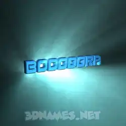 booooora in Light Shine style - 3D name wallpaper