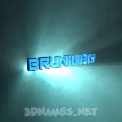 bruninho in Light Shine style - 3D name wallpaper