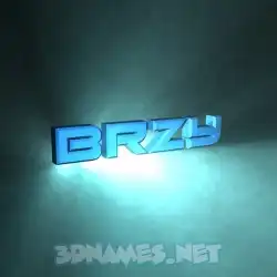 brzy in Light Shine style - 3D name wallpaper