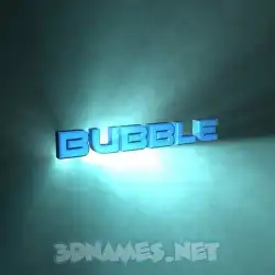 bubble in Light Shine style - 3D name wallpaper