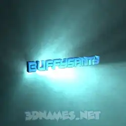 buffysanty in Light Shine style - 3D name wallpaper