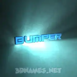 bumper in Light Shine style - 3D name wallpaper
