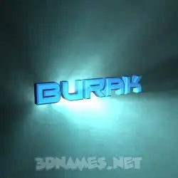 burak in Light Shine style - 3D name wallpaper