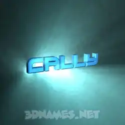 cally in Light Shine style - 3D name wallpaper