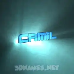 camil in Light Shine style - 3D name wallpaper