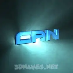 can in Light Shine style - 3D name wallpaper