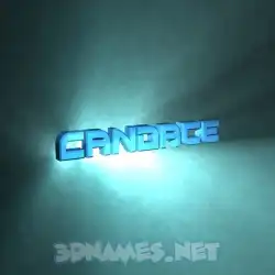 candace in Light Shine style - 3D name wallpaper