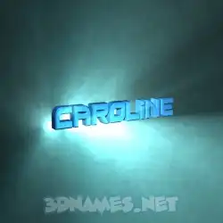 caroline in Light Shine style - 3D name wallpaper