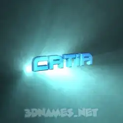 catia in Light Shine style - 3D name wallpaper
