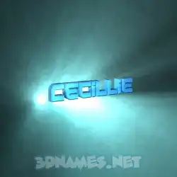 cecillie in Light Shine style - 3D name wallpaper