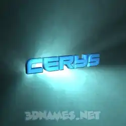 cerys in Light Shine style - 3D name wallpaper